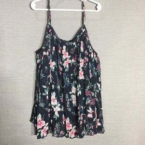 ABERCROMBIE Kids Girls Flowy Pleated‎ Cami Tank Top
